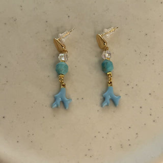 Baby coral earrings