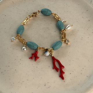 Ocean kiss coral earrings