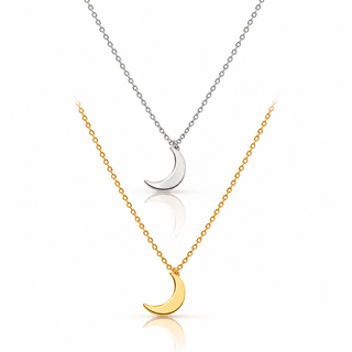 Moonlight necklace - silver and gold