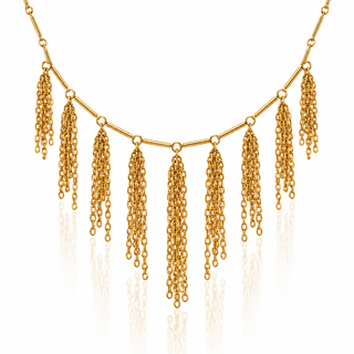 Afrodite Petrinoli — necklace gold tassels