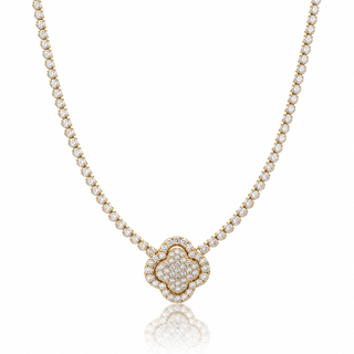 Afrodite Petrinoli — necklace quatrefoil gold