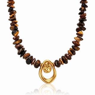 Afrodite Petrinoli — necklace tiger eye