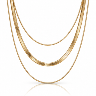 Afrodite Petrinoli — necklace triple snake gold