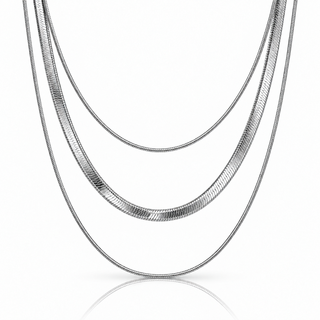 Afrodite Petrinoli — necklace triple snake silver
