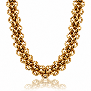 necklace woven gold