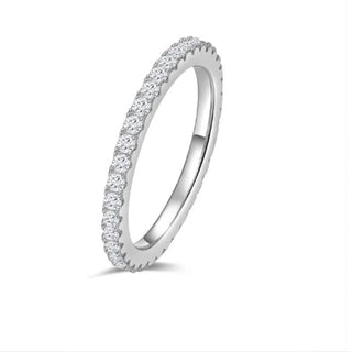 Certified Moissanite Eternity Band