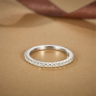 Certified Moissanite Eternity Band