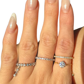 Brilliance Dangling crystal ring