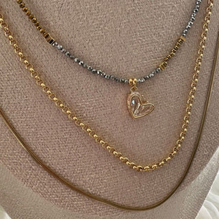 Triple gold/silver love